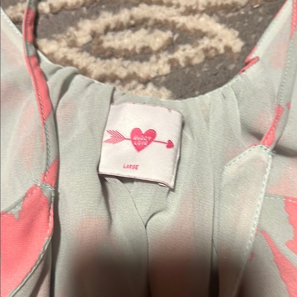 Buddy Love Pink and Light green Women's Top like new large - Picture 3 of 4